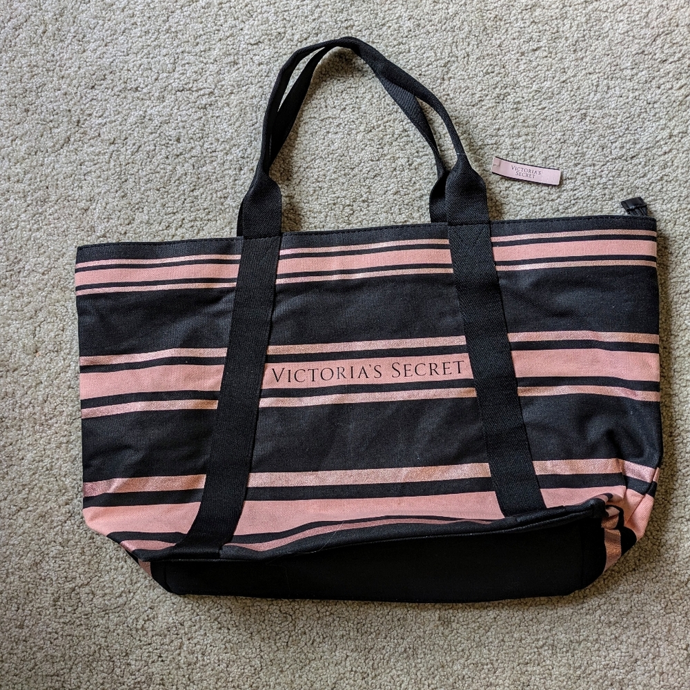 NWT Victoria's Secret Large Zippered Tote Bag